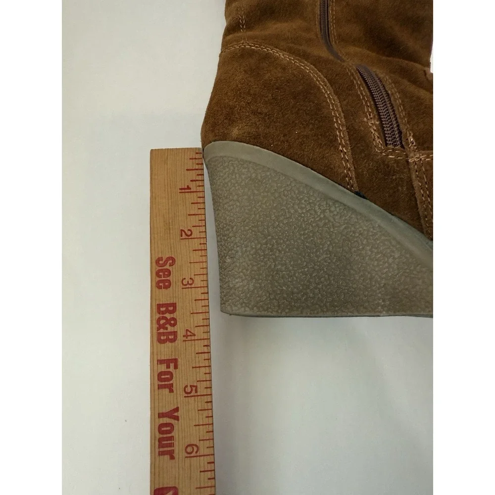 Beautiful  Brown Bjorndal Women's‎ Suede Boots Faux Shearling Lined Size 8.5 M